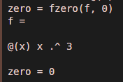 matlab fzero command