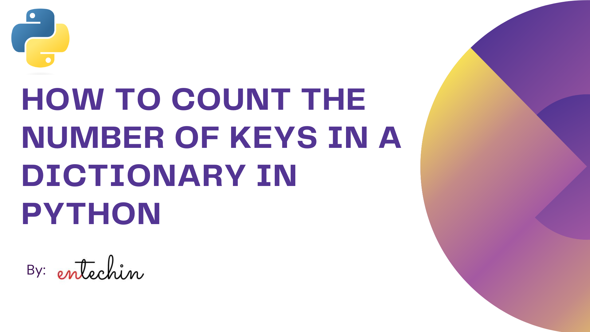How to count the number of keys in a dictionary in Python